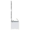 Jardinières de jardin 1 pc Blanc 80 x 40 x 142 cm Plastique 