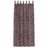 Ensemble de 2 rideaux en velours avec œillets marron, 260 x 140 cm 