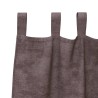 Ensemble de 2 rideaux en velours avec œillets marron, 260 x 140 cm 