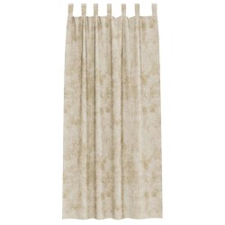 Rideaux en velours 2 pièces avec œillets crème 260 x 140 cm 