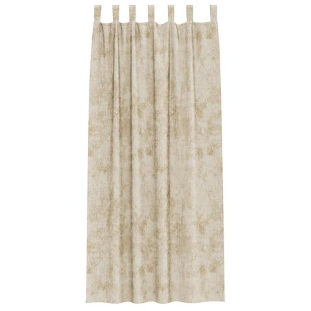 Rideaux en velours 2 pièces avec œillets crème 260 x 140 cm 