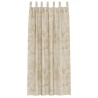 Rideaux en velours 2 pièces avec œillets crème 260 x 140 cm 