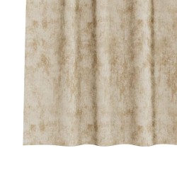 Rideaux en velours 2 pièces avec œillets crème 260 x 140 cm 