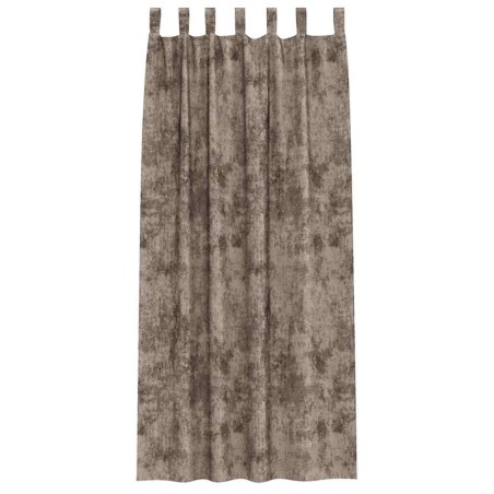 Rideaux en velours 2 pcs avec œillets cappuccino 260 x 140 cm 