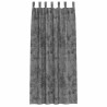 Rideaux en velours , 2 pièces avec œillets gris, 260 x 140 cm 