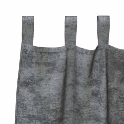 Rideaux en velours , 2 pièces avec œillets gris, 260 x 140 cm 