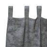 Rideaux en velours , 2 pièces avec œillets gris, 260 x 140 cm 