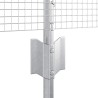Clôture en fil soudé avec 5 poteaux en U Argent 0.6x25 m Acier 