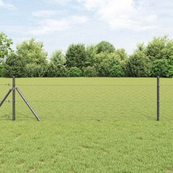Clôture Hexagonale Grise 0,6x25 m Acier 
