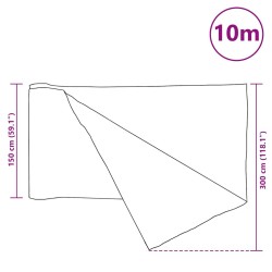Filet brise-vue Noir 1,5x10 m PEHD 150 g/m²  