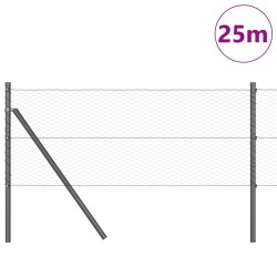 Clôture Hexagonale Gris 0,6x25 m Acier 