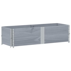 Colliers de palette 2 pcs gris 150x50 cm bois de pin solide 