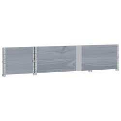 Colliers de palette 2 pcs gris 150x50 cm bois de pin solide 
