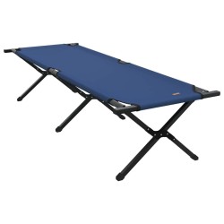 Chaises longues pliantes 2 pcs avec sac de transport, Bleues en tissu Oxford 600D 