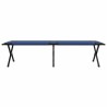 Chaises longues pliantes 2 pcs avec sac de transport, Bleues en tissu Oxford 600D 