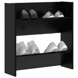 Cabinets à chaussures muraux Chêne noir 60 x 18 x 60 cm 