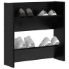 Cabinets à chaussures muraux Chêne noir 60 x 18 x 60 cm 