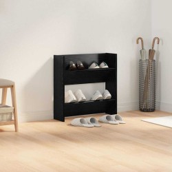 Cabinets à chaussures muraux Chêne noir 60 x 18 x 60 cm 