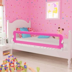 Barrière de lit de sécurité pour tout-petits 2pcs Rose 150x42cm 