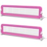 Barrière de lit de sécurité pour tout-petits 2pcs Rose 150x42cm 