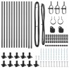 Set de poteaux de clôture 13 pcs Gris Ø32mm 160 cm Béton 