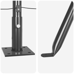Set de poteaux de clôture 13 pcs Gris Ø32mm 160 cm Béton 
