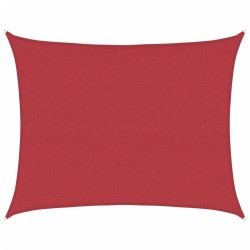 Voile d'ombrage 160 g/m² Rouge 6x8 m PEHD 