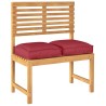 Coussins de palette pour siège 2 pcs rouge vin 40x40x8 cm en tissu Oxford 