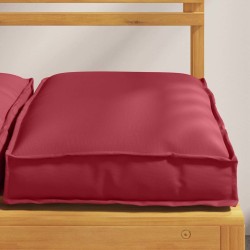 Coussins de palette pour siège 2 pcs rouge vin 40x40x8 cm en tissu Oxford 