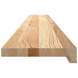Appuis de fenêtre 2 pcs non traité 140x20x2cm bois chêne massif 