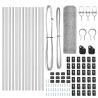 Ensemble de Clôture Set de 2 Acier Galvanisé 25 x 0,5 m Durable 