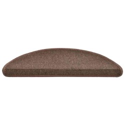 Tapis d'escalier 20 pcs marron café 56x17x3 cm 
