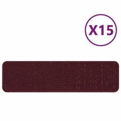 Tapis d'escalier avec dos en latex Bourgogne 20x75 cm 