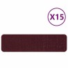 Tapis d'escalier avec dos en latex Bourgogne 20x75 cm 