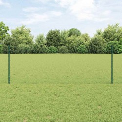 Poteaux de clôture 11 pcs U-Channel Vert 80 cm Acier 