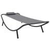 Lit de jardin Gris 200x90 cm Acier 