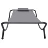 Lit de jardin Gris 200x90 cm Acier 