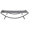 Lit de jardin Gris 200x90 cm Acier 