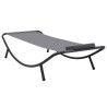 Lit de jardin Gris 200x90 cm Acier 