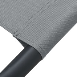 Lit de jardin Gris 200x90 cm Acier 