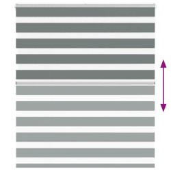 Store zèbre gris foncé largeur du tissu 120,9 cm polyester 