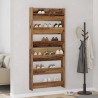 Cabinets à chaussures muraux 2 pcs Vieux bois 60 x 18 x 60 cm 