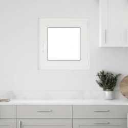 Fenêtre de sous-sol« RISOR » 50 x 50 cm oscillo-battante DIN droite blanche 