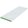 Coussins de Matelas Blanc et vert 80 x 200 cm 