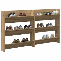 Cabinets à chaussures muraux avec étagère Autre 2 pcs chêne artisanal 