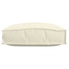 Coussins 2 pcs crème 40x40x8 cm en tissu Oxford pour sièges. 