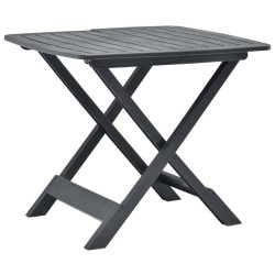 Table pliable de jardin Anthracite 79x72x70 cm Plastique 