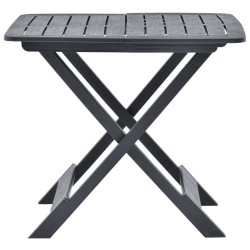 Table pliable de jardin Anthracite 79x72x70 cm Plastique 