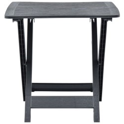 Table pliable de jardin Anthracite 79x72x70 cm Plastique 