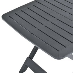 Table pliable de jardin Anthracite 79x72x70 cm Plastique 